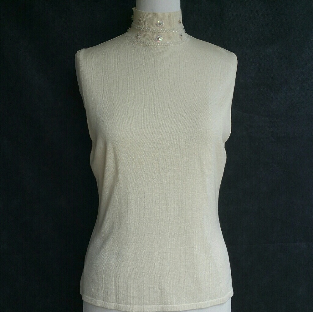 Talbots Sleeveless Turtleneck Sweater Size 8P